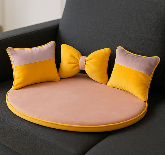 Blanket and Pillow for Small Dogs & Cats | Petit set | Soft, Washable, Stylish